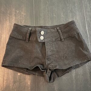 Women's Black Denim Shorts